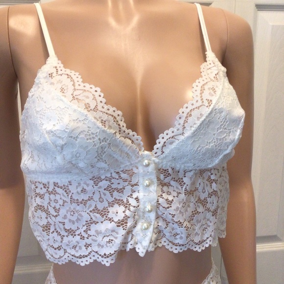 NWOT Seductivewear by Cinema Etoile Athena Lace Soft Cup Bralette & Short Set M - Picture 5 of 15